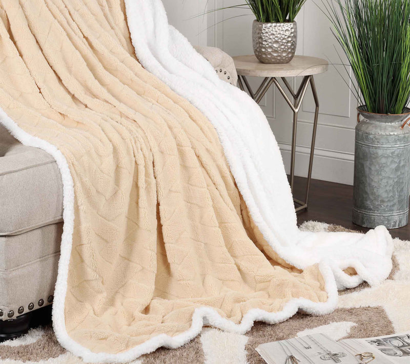 Superior Reversible Jacquard Fleece Blanket-  Full/Queen — View 8
