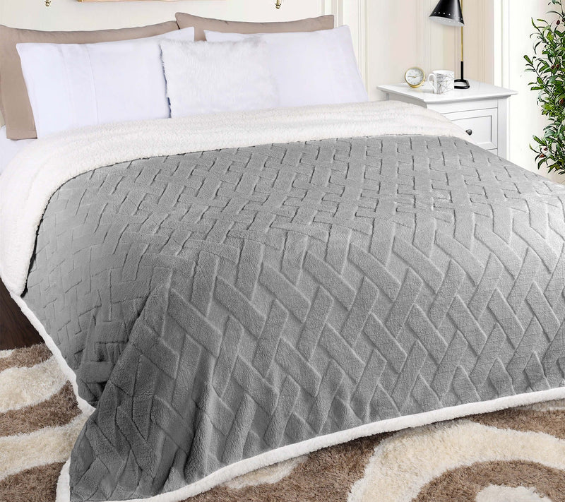 Superior Reversible Jacquard Fleece Blanket-  Full/Queen — View 22