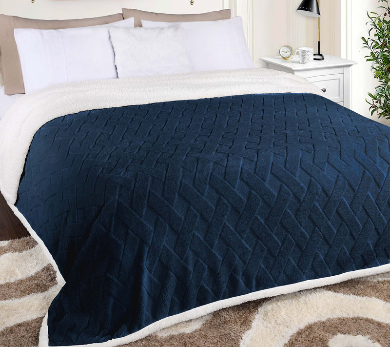 Superior Reversible Jacquard Fleece Blanket-  Full/Queen — View 23