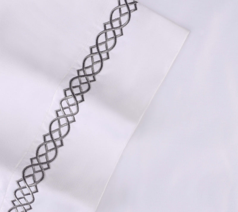 Superior Egyptian Cotton 1000TC Embroidered Sheet Set - Full — View 4