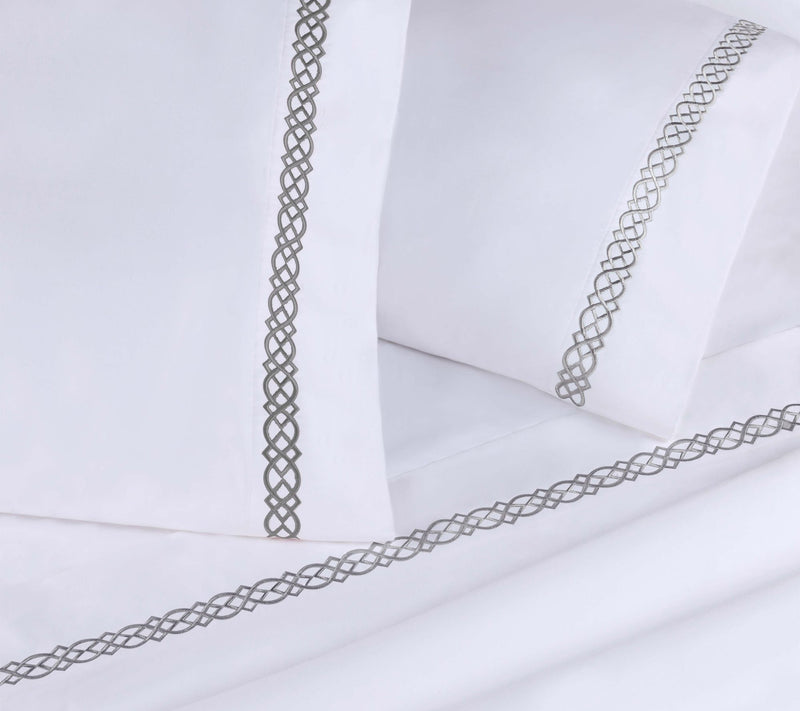 Superior Egyptian Cotton 1000TC Embroidered Sheet Set - Full — View 6