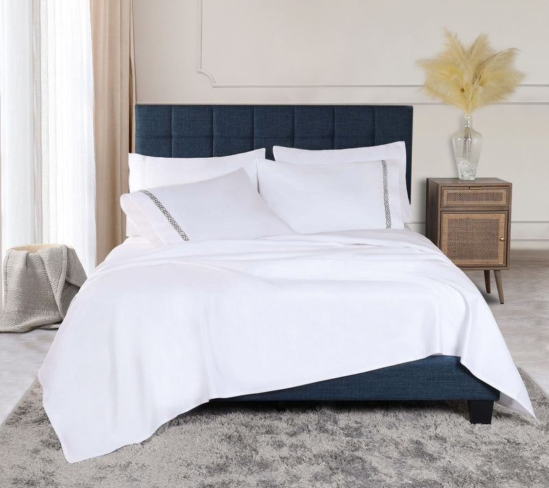 Superior Egyptian Cotton 1000TC Embroidered Sheet Set - Full — View 3