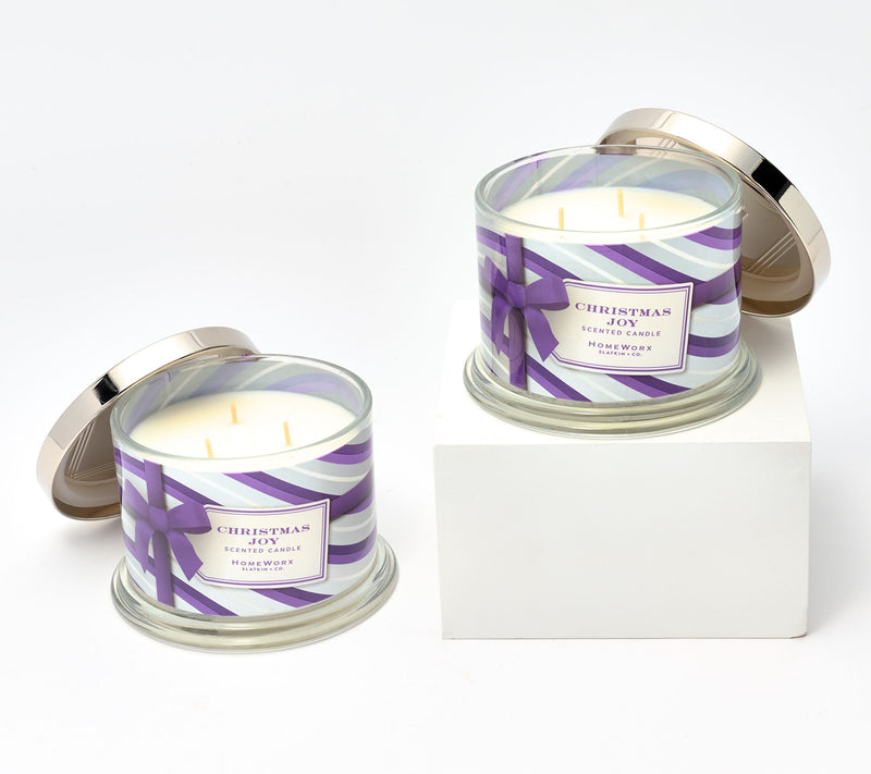 HomeWorx by Slatkin + Co. Set of 2 14-oz Christmas Joy Candles — Main view
