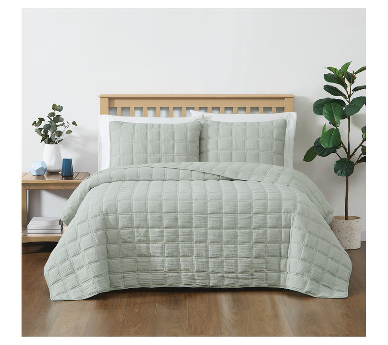 Truly Soft Cozy Gauze Full/Queen 3 Piece QuiltSet — View 8