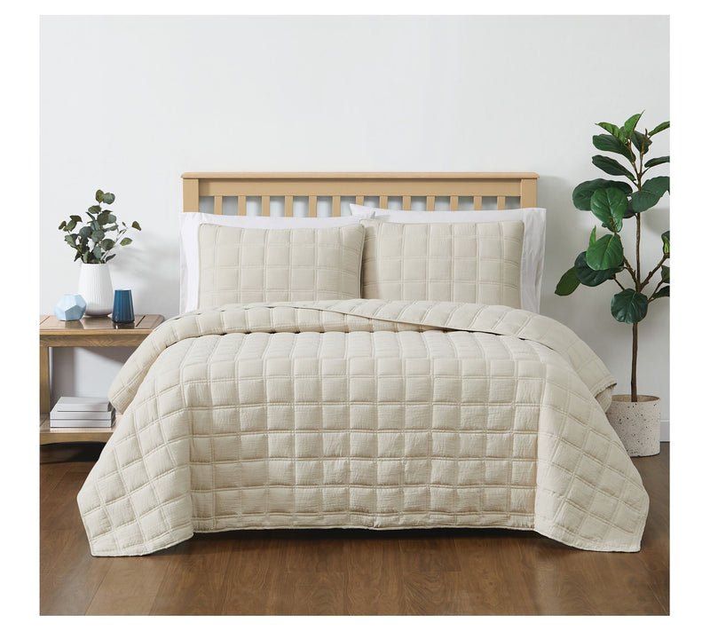 Truly Soft Cozy Gauze King 3 Piece Quilt Set — View 7