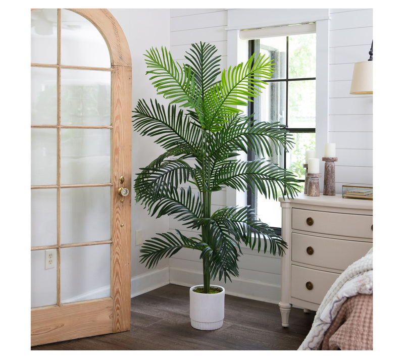 Nearly Natural 6' Faux Paradise Palm in Planter — View 5