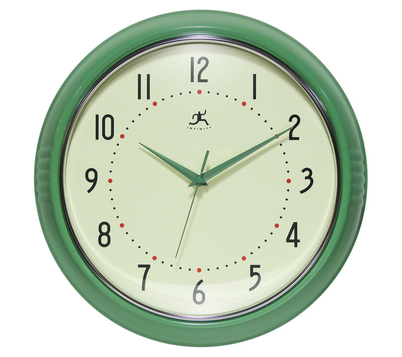 Infinity Instru ments Retro Rou nd Wall Clock, 15 Inch — View 3