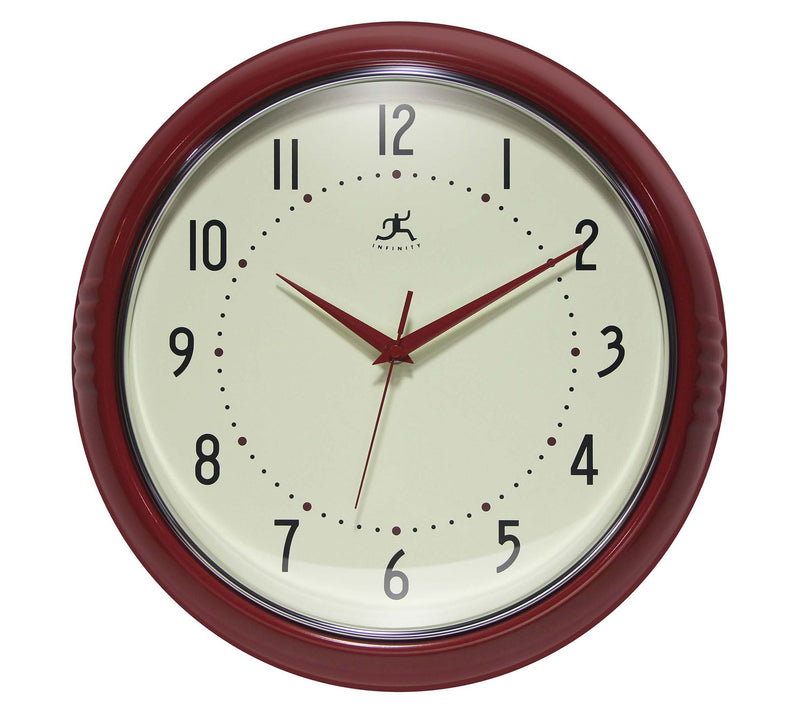 Infinity Instru ments Retro Rou nd Wall Clock, 15 Inch — View 5