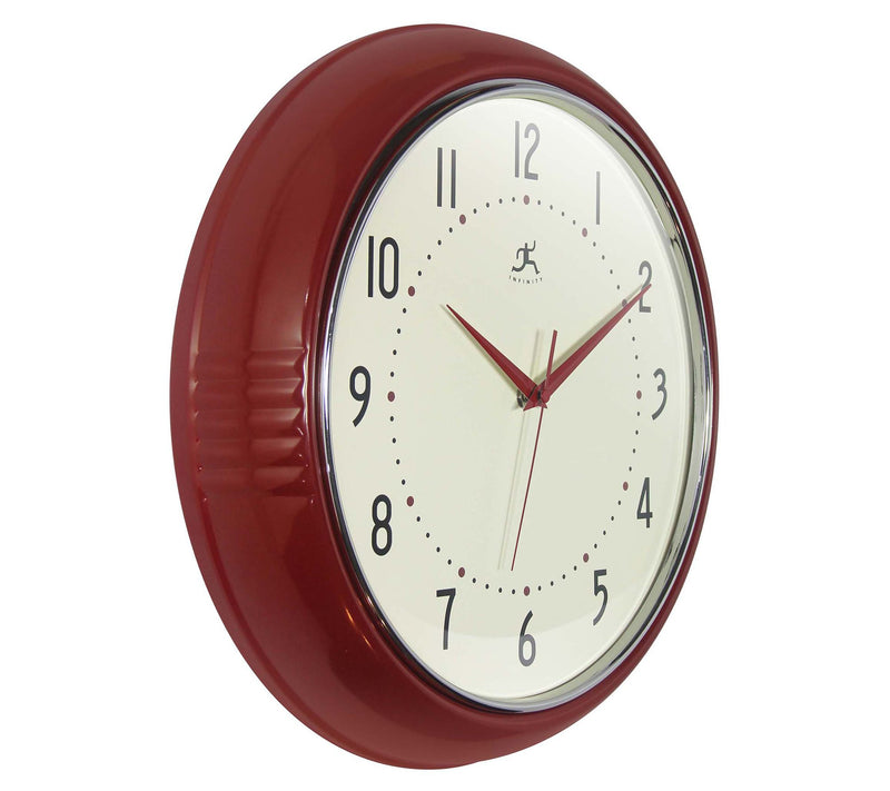 Infinity Instru ments Retro Rou nd Wall Clock, 15 Inch — View 8