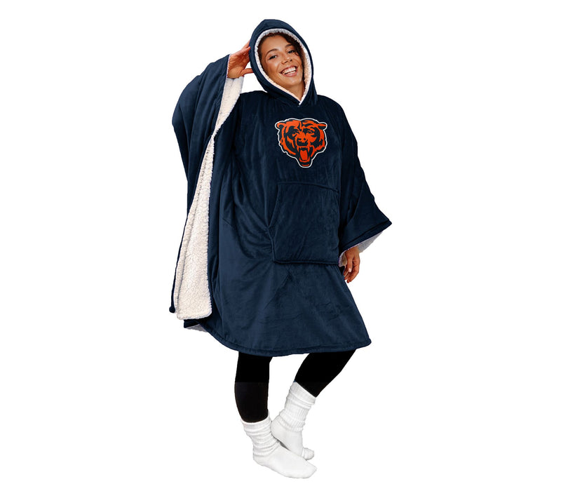 NFL Licensed 60" x 80" Wearable Hooded Blanket with Logo Patch — View 4