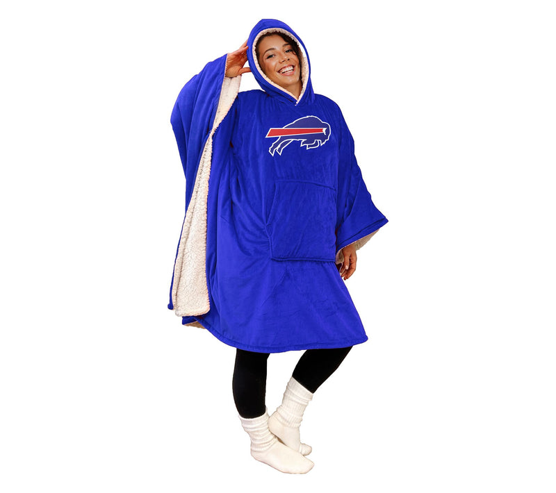 NFL Licensed 60" x 80" Wearable Hooded Blanket with Logo Patch — View 8