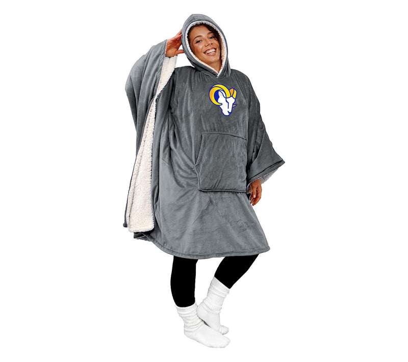 NFL Licensed 60" x 80" Wearable Hooded Blanket with Logo Patch — View 37