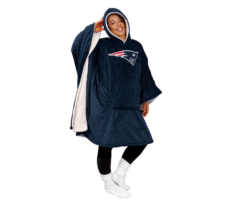 NFL Licensed 60" x 80" Wearable Hooded Blanket with Logo Patch — View 35