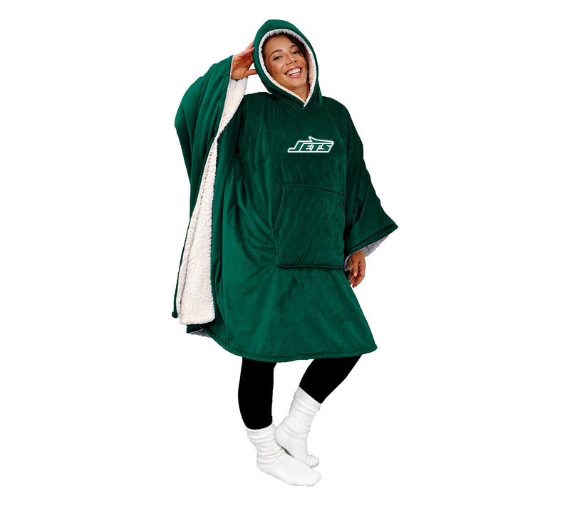 NFL Licensed 60" x 80" Wearable Hooded Blanket with Logo Patch — View 31
