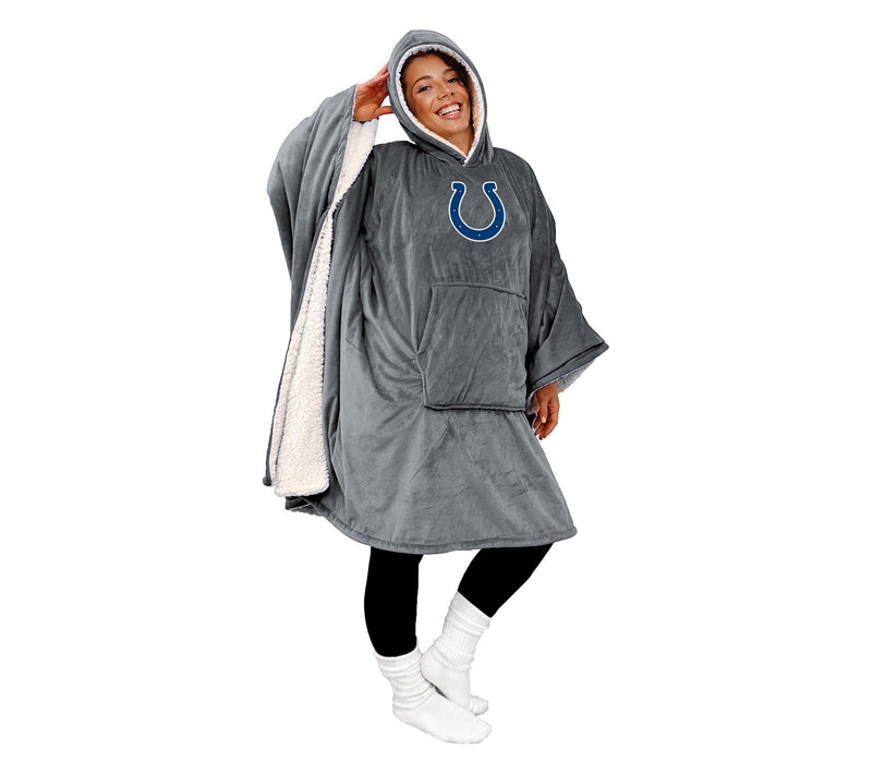 NFL Licensed 60" x 80" Wearable Hooded Blanket with Logo Patch — View 22