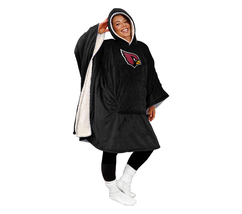 NFL Licensed 60" x 80" Wearable Hooded Blanket with Logo Patch — View 16