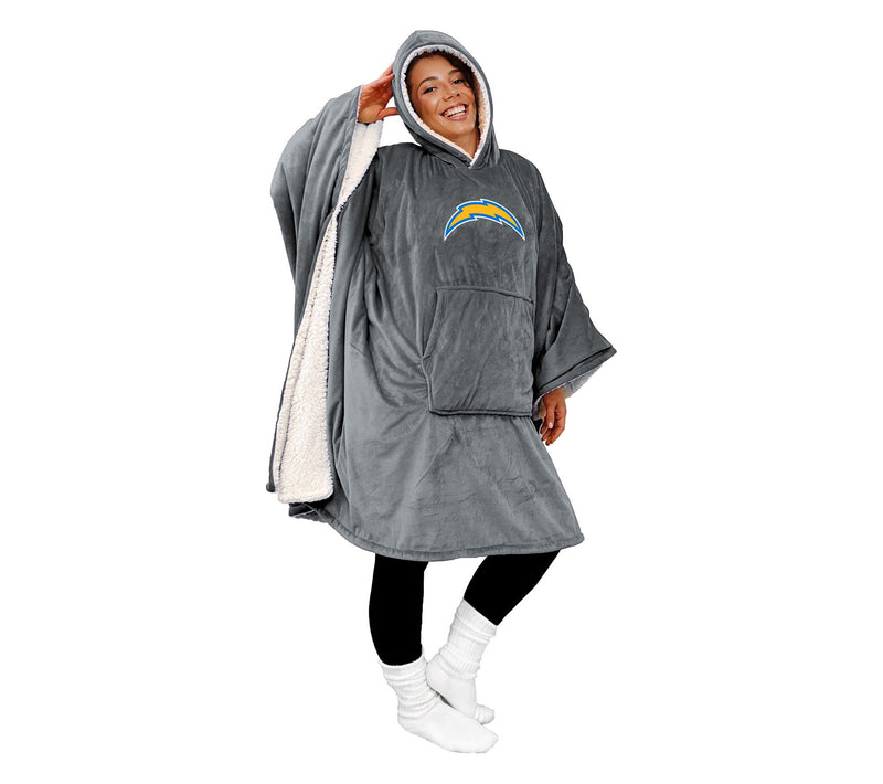NFL Licensed 60" x 80" Wearable Hooded Blanket with Logo Patch — View 18