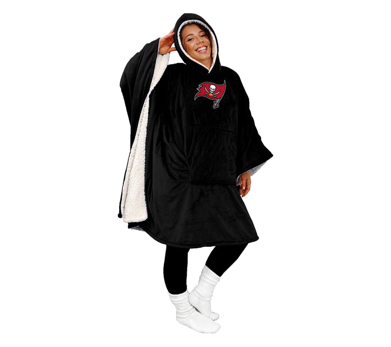 NFL Licensed 60" x 80" Wearable Hooded Blanket with Logo Patch — View 15