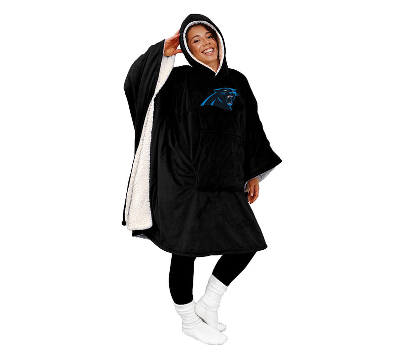 NFL Licensed 60" x 80" Wearable Hooded Blanket with Logo Patch — View 34