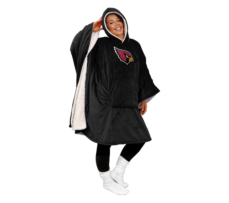 NFL Licensed 60" x 80" Wearable Hooded Blanket with Logo Patch — View 47