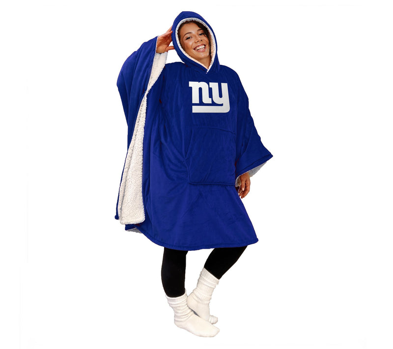 NFL Licensed 60" x 80" Wearable Hooded Blanket with Logo Patch — View 46