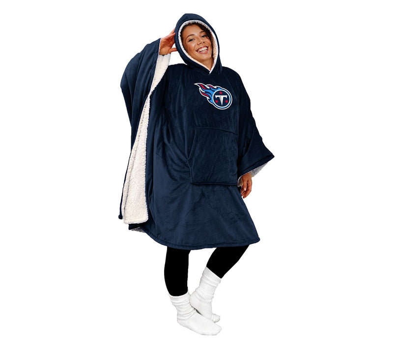 NFL Licensed 60" x 80" Wearable Hooded Blanket with Logo Patch — View 42