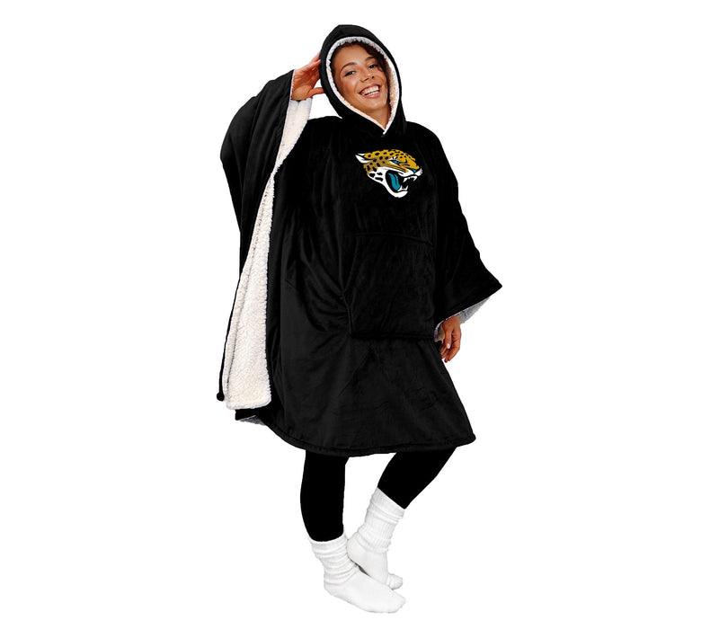 NFL Licensed 60" x 80" Wearable Hooded Blanket with Logo Patch — View 30