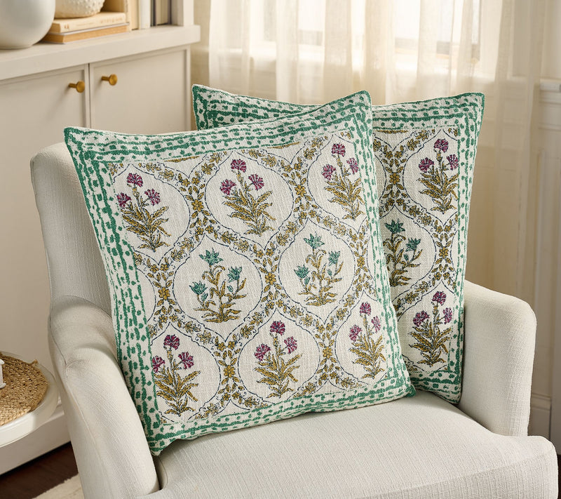 Cozy Cottage by Liz Marie Set of (2) 20" Spring Floral Pillows — Main view