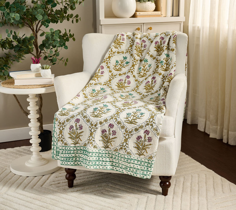 Cozy Cottage by Liz Marie 60" x 70" Spring Floral Throw — Main view