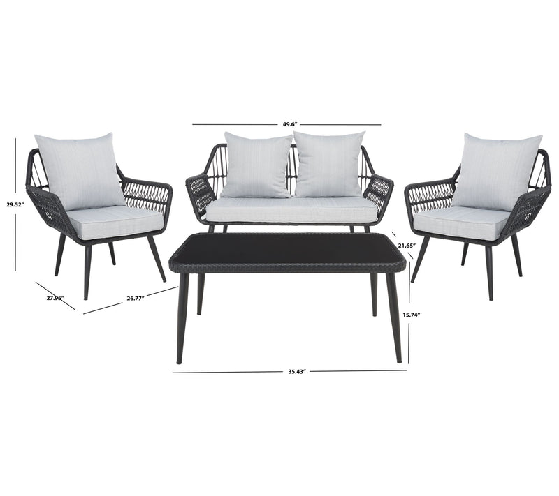Safavieh Elsbeth 4 Piece Rope Living Set — View 6