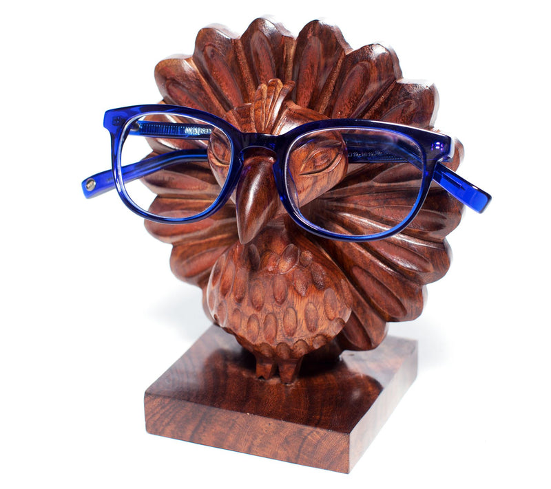 Peacock Glasses Holder Stand - Wood — View 4