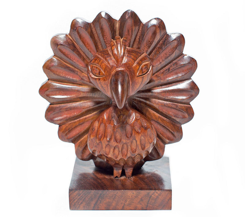 Peacock Glasses Holder Stand - Wood — Main view