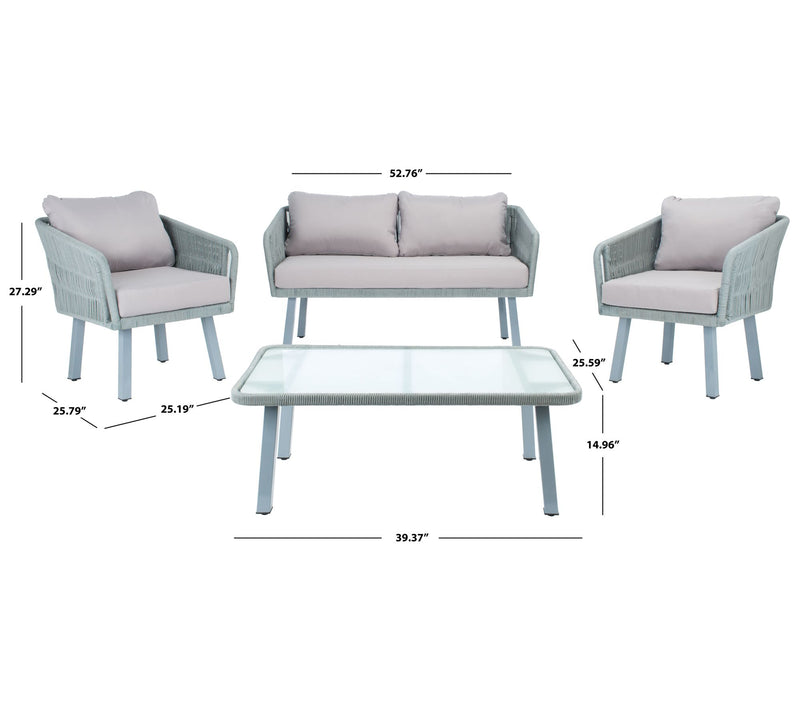 Safavieh Kerson 4 Piece Rope Living Set — View 7