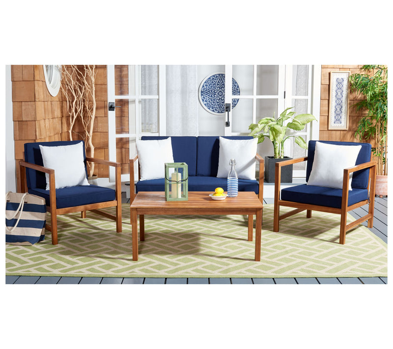 Safavieh Montez 4 Piece Outdoor Set With AccentPillows — View 18