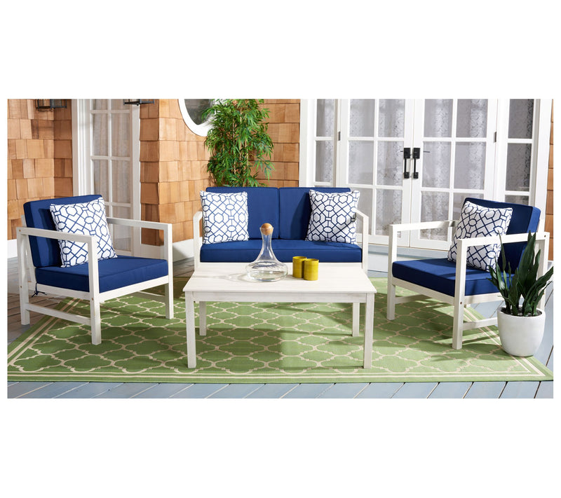 Safavieh Montez 4 Piece Outdoor Set With AccentPillows — View 10