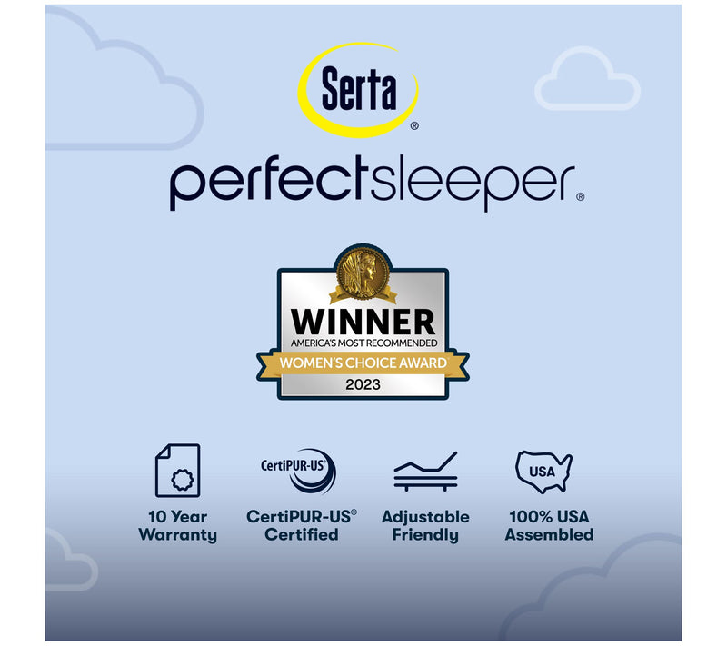 Serta Cobalt Calm 14.5" Medium PT Mattress Set -Full — View 9