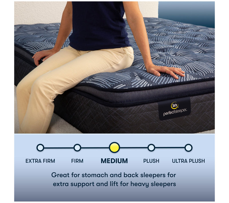 Serta Cobalt Calm 14.5" Medium PT Mattress Set -Queen — View 5