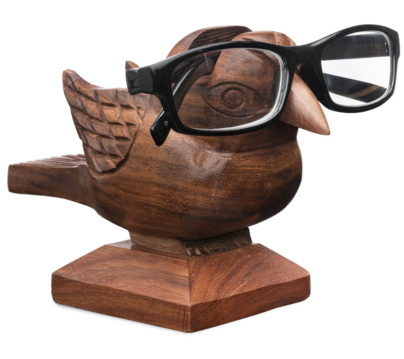 Matr Boomie Rosewood Sparrow Eyeglass Holder Stand — Main view