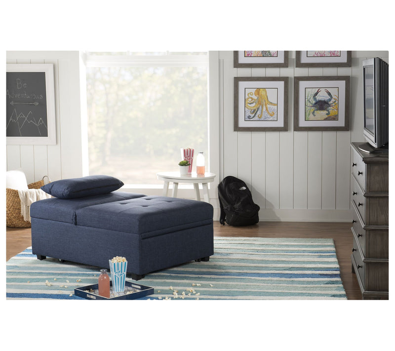 Linon Home Decor Clive  Upholstered ConvertibleSofa Bed — View 4