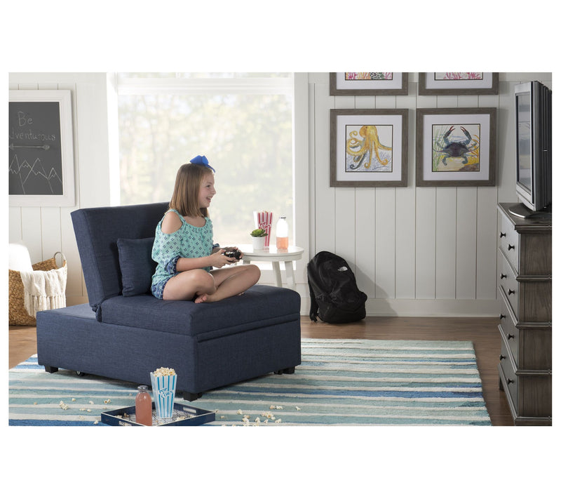Linon Home Decor Clive  Upholstered ConvertibleSofa Bed — View 3