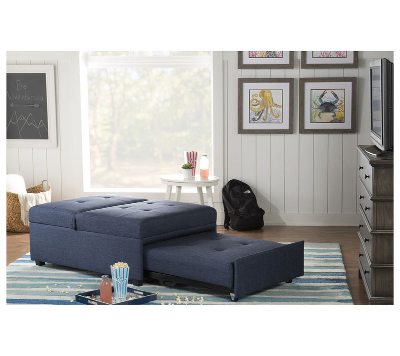 Linon Home Decor Clive  Upholstered ConvertibleSofa Bed — View 5