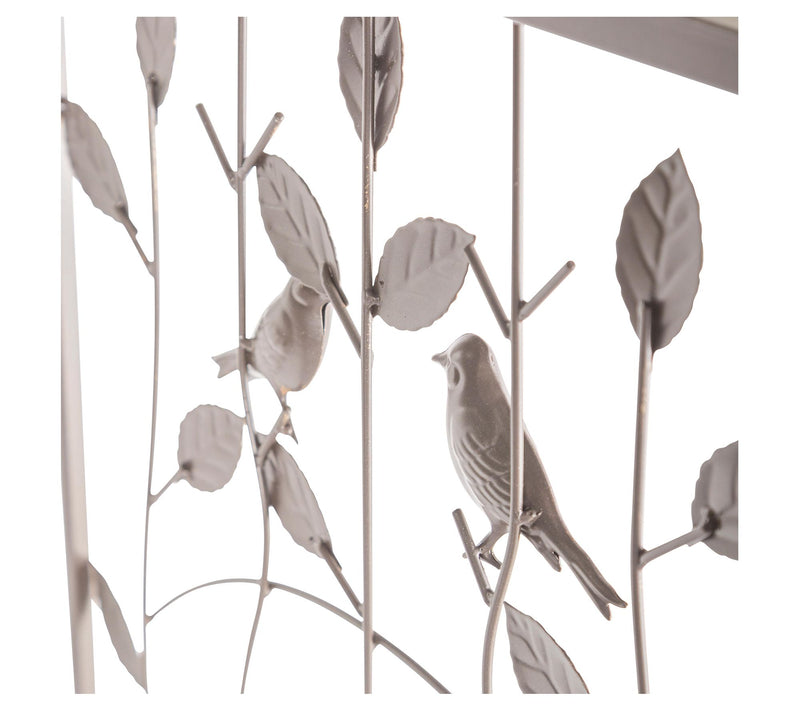 Evergreen Leaves & Birds Arbor with Gate — View 8