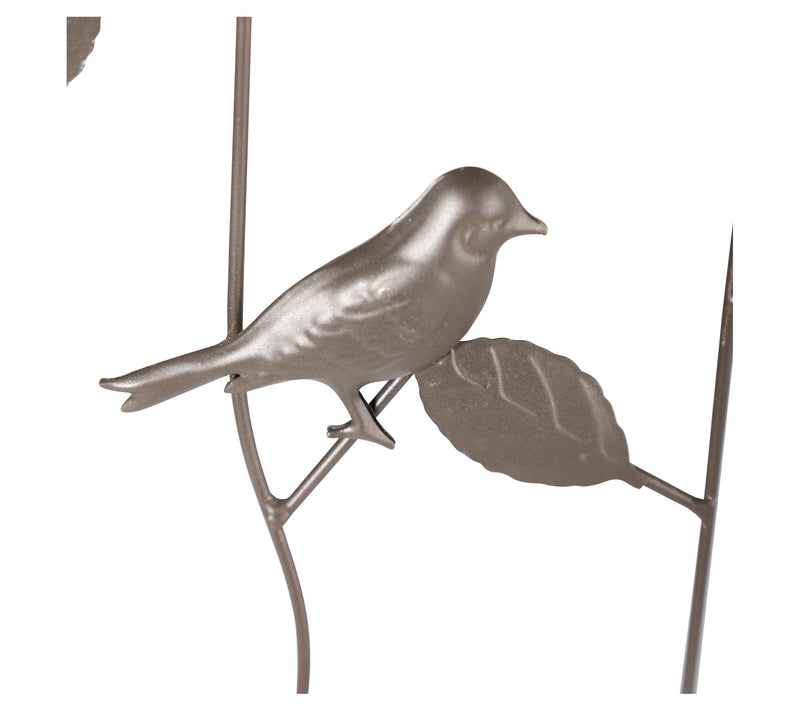 Evergreen Leaves & Birds Arbor with Gate — View 7