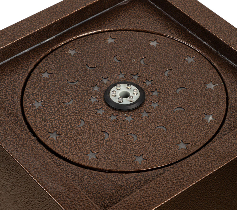 Evergreen Rectangular Laser Cut Fountain with LED Lights — View 3