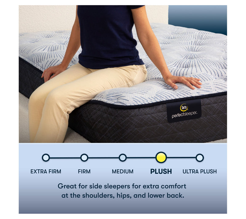 Serta Blue Lagoon Nights 13.5" Plush Mattress Set -Queen — View 5