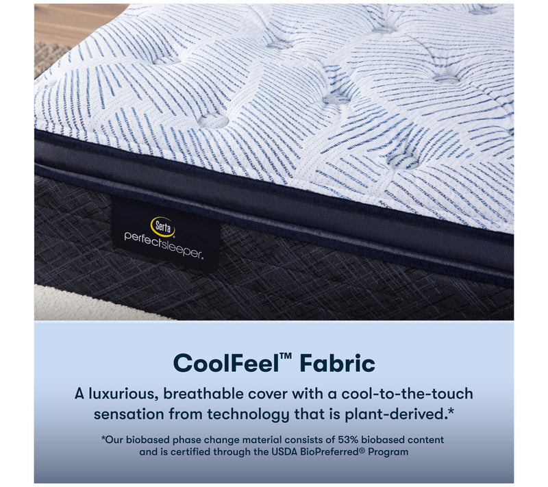 Serta Blue Lagoon Nights 14.5" Plush PT Mattress Set -Cal King — View 7