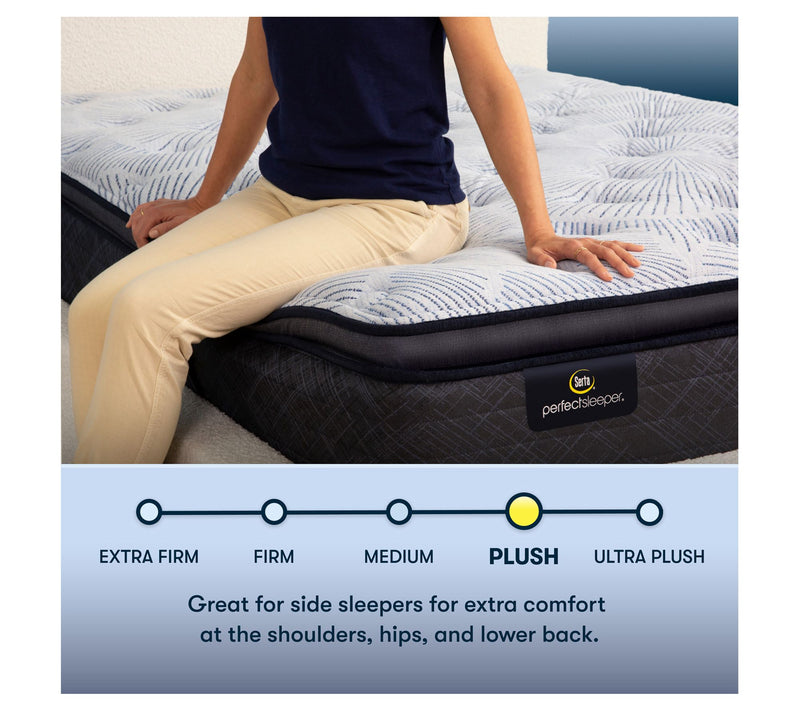 Serta Blue Lagoon Nights 14.5" Plush PT Mattress Set -Twin XL — View 5