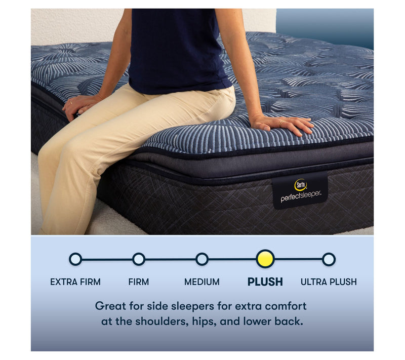 Serta Cobalt Calm 15" Plush PT Mattress Set -King — View 5