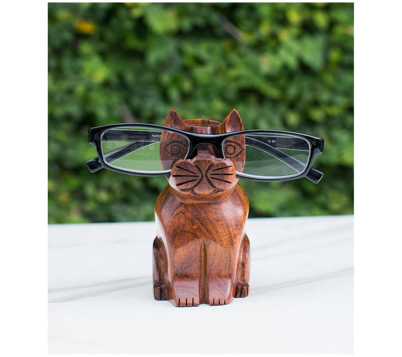 Matr Boomie Wooden Cat Eyeglass Holder Stand — View 5