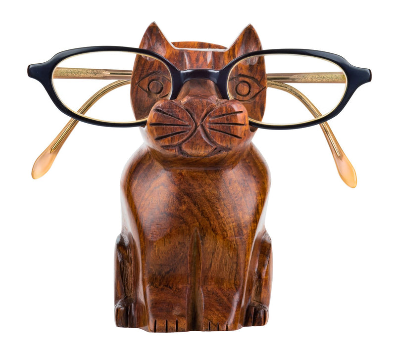 Matr Boomie Wooden Cat Eyeglass Holder Stand — View 3
